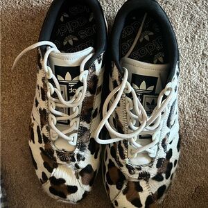 adidas Originals Leopard Print Sneakers - Black and White